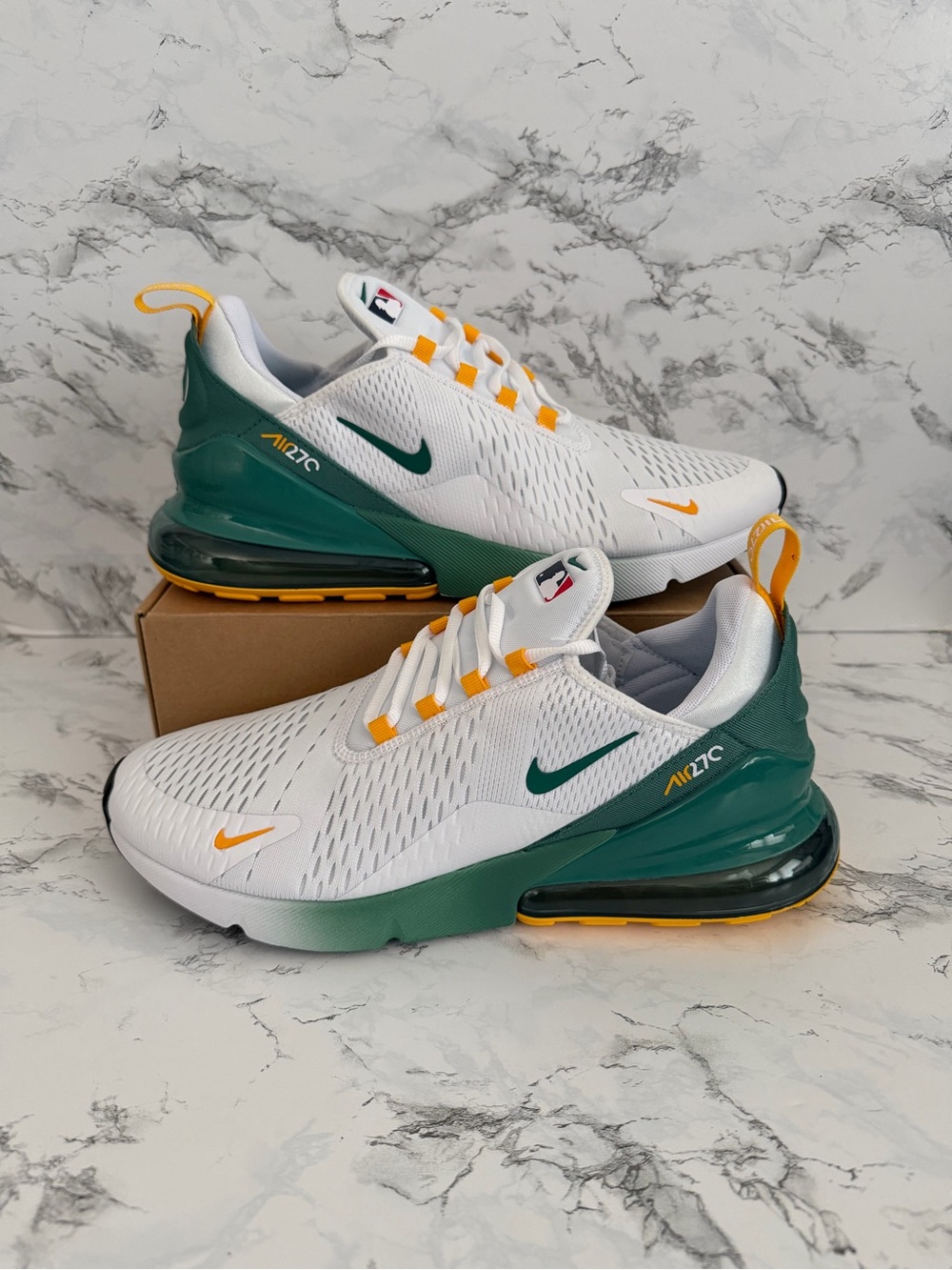 Nike Air Max 270 Boston Red Sox MLB City Connect Athletic Shoes HQ7998 Size 12